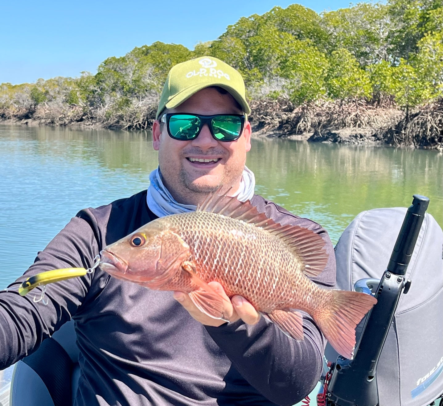 Old Dog Lures Barra Snax caught a nice Mangrove Jack
