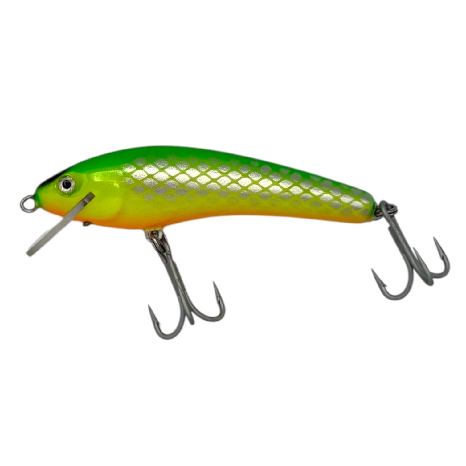 dog master fishing lure PB Rattle This Chartreuse/Silver/Pearl MirrOlure Lure is bright to attract the attention of most any fish in the water Mirrolure Top Dog Jr. -