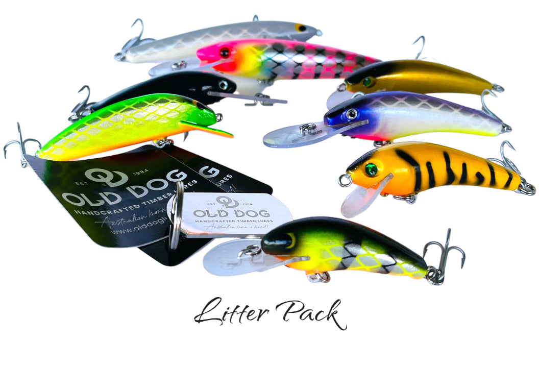 The Litter Pack - A selection of handcrafted Old Dog fishing lures